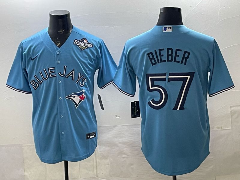 Men Toronto Blue Jays #57 Bieber Light Blue 2026 Nike Game MLB Jersey 005->toronto blue jays->MLB Jersey